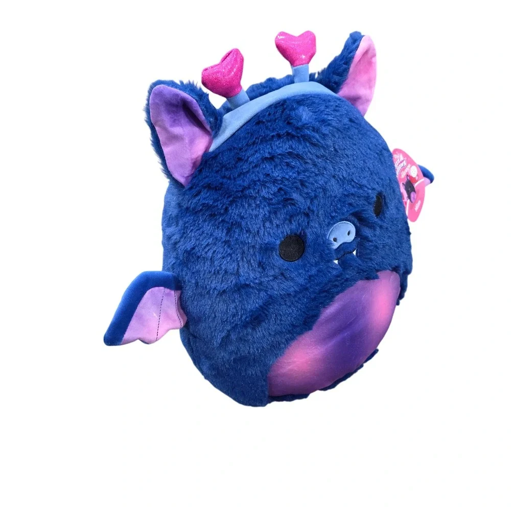 Squishmallows Milan the Bat 12 Inch Fuzz-A-Mallows Blue Valentine Exclusive HTF‎
